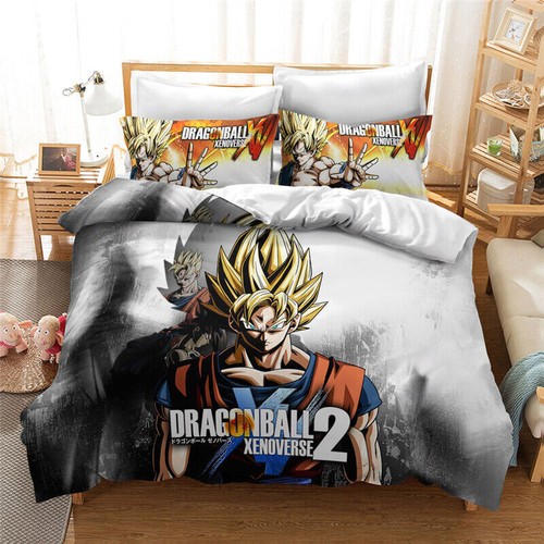US/EU/AU Size Dragon Ball Z 3D Bedding Set Sheet Quilt Cover Son Goku Otaku Saiy - Picture 10 of 19