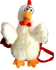 Cartoon Chicken purse Zip Handbag Shoulder Bag Fluffy Plush Tote funny cute