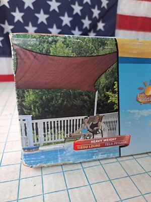 ShelterLogic Shade Sail Square 12' x 12' SQUARE Heavyweight Terracotta