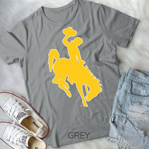 Mens Wyoming Cowboys Apparel Brown Cowboys Icon T-Shirt Unisex T-shirt - Picture 3 of 11