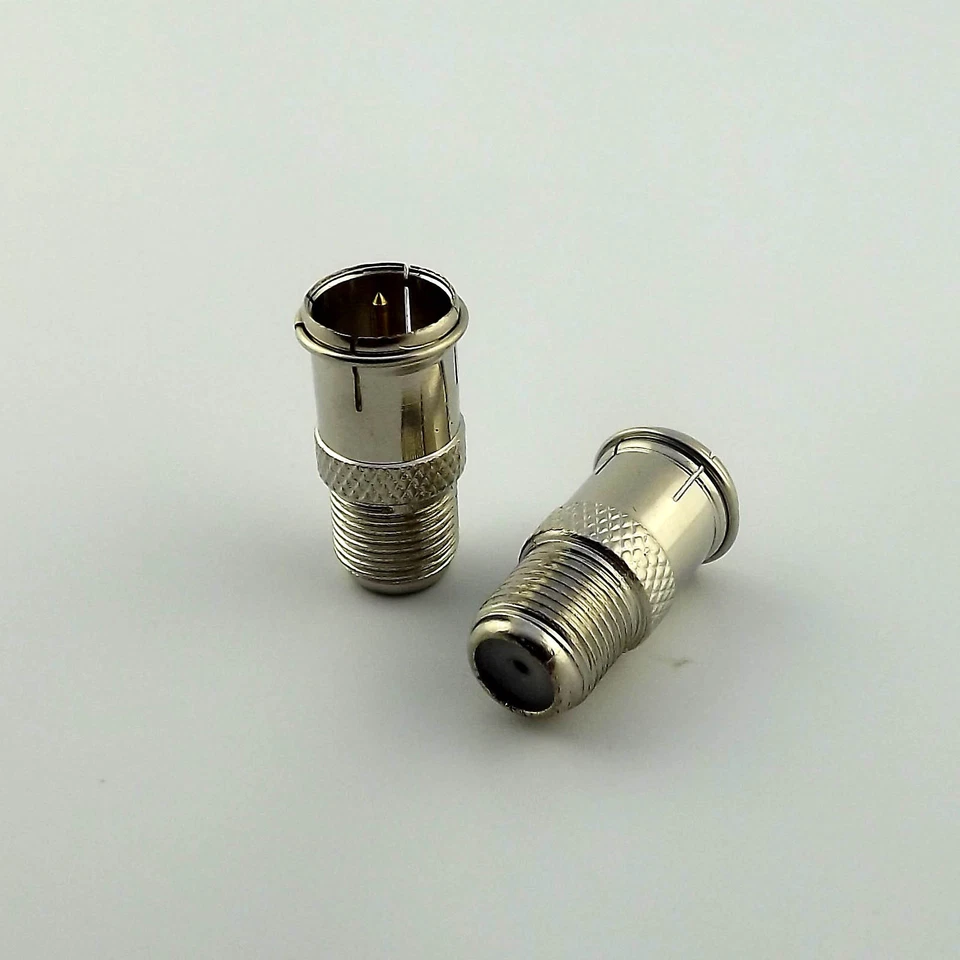 10pcs F Quick Male to F Female In Series Straight RF Coax TV Connector Adapter - Image 2 of 4