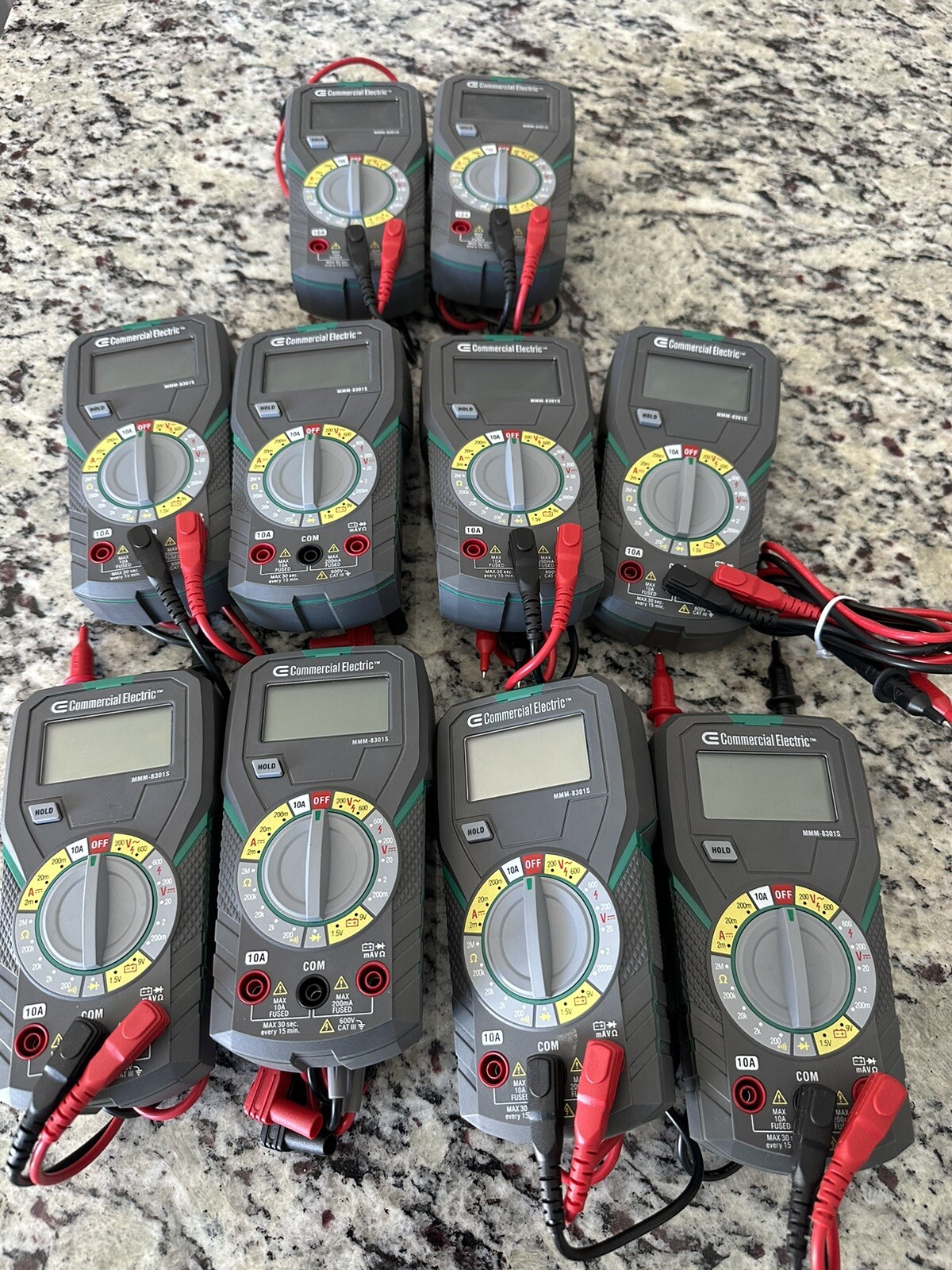 Multimeter Ebay Lot Of 10 Commercial Electric MMM-8301S Digital Manual-Ranging ...