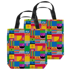 Sesame Street "Squares" Tote Bag - 3 Sizes