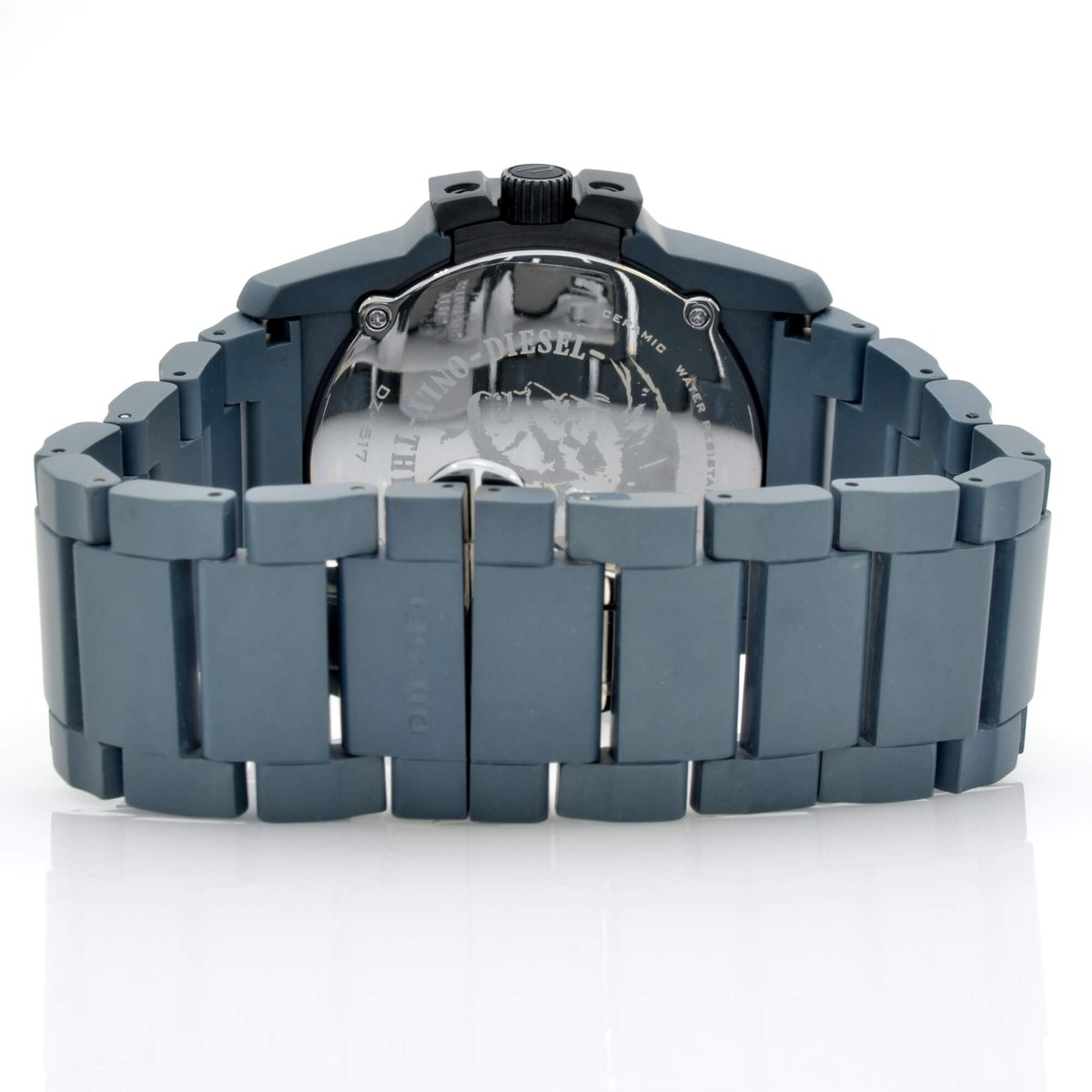 Diesel Men's Watch Quartz Date Display Blue Dial Ceramic