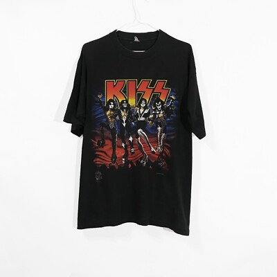 Vintage 1996 Kiss Destroyer Tour T-shirt Glam Rock Merchandise