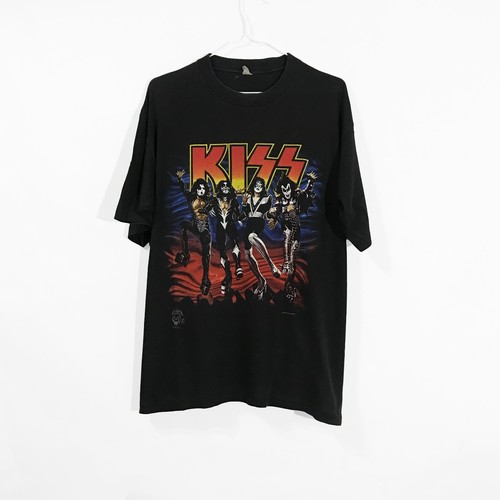 T-shirt Officiel Kiss Destroyer Tour 1978 - Unisexe, Gris, 100% Coton, Neuf Avec étiquettes