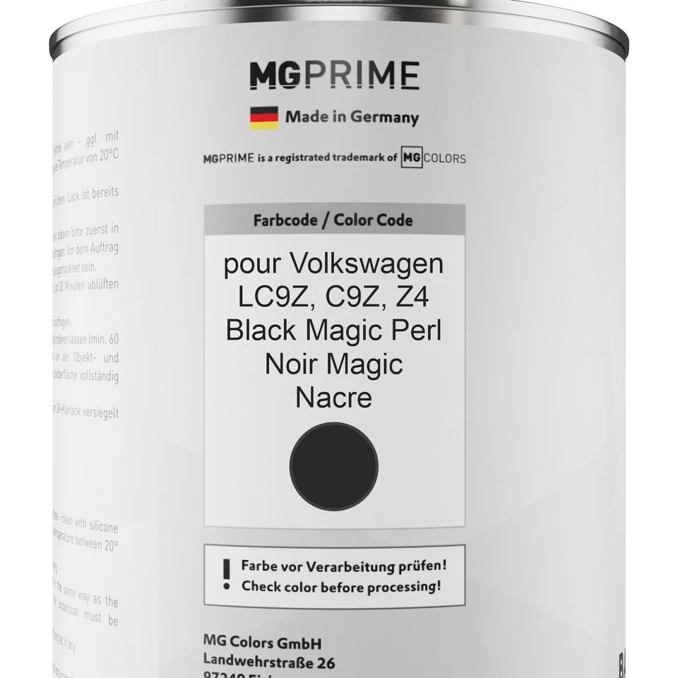Peinture voiture kit de pot pour Volkswagen VW LC9Z C9Z Z4 Black Magic Perl 2,5l - Photo 2/4