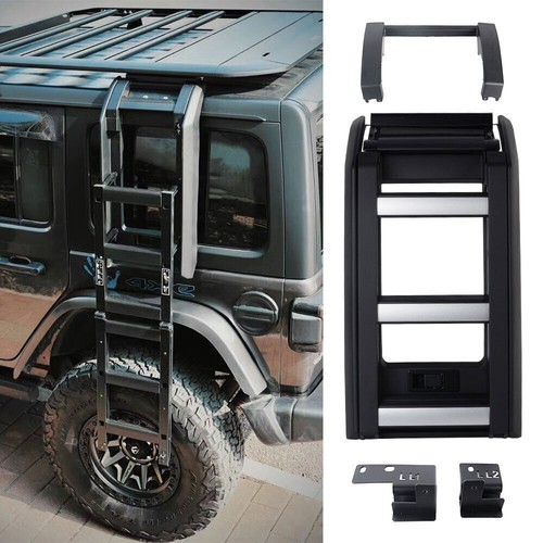 Foldable Liftable Ladder Protective Frame Fit for Jeep Wrangler JK 2007-2017 - Picture 4 of 8