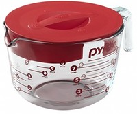 Glass Measuring Cup, Red Lid Kitchen Equipment Tools Microwavable Cooking 8-cup on sale Glass Measuring Cup, Red Lid Kitchen Equipment Tools Microwavable Cooking 8-cup on sale
