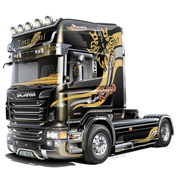 Italeri 3883 Motrice Camion Scania R730 V8 Topline Imperial, Kit Scala 1:24 - Immagine 2 di 4