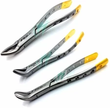 3 O.R Grade Dental Tooth Extracting Forceps Gold Handle #150+151+23 GERMAN STEEL