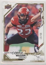 2019 Upper Deck CFL Gold 13/50 William Langlais #15 0nr3
