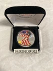 .999 Fine Silver 1 Oz Coin Colorized 2002 American Eagle With Presentation Box