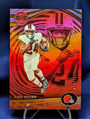 ~ Nick Chubb /175 Red Trophy Collection 2023 Panini Illusions #24