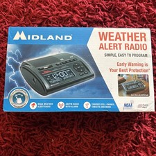 Midland WR400 NOAA Emergency Weather Alert Radio w/ AM FM Radio W/ Power Supply.