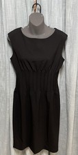Calvin Klein Sleeveless Sheath Dress Ruched Waist Lined Sz 6 Little Black Dress