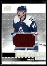 2016-17 Upper Deck Premier Rookies - Jersey A.J. Greer Colorado Avalanche #R-20