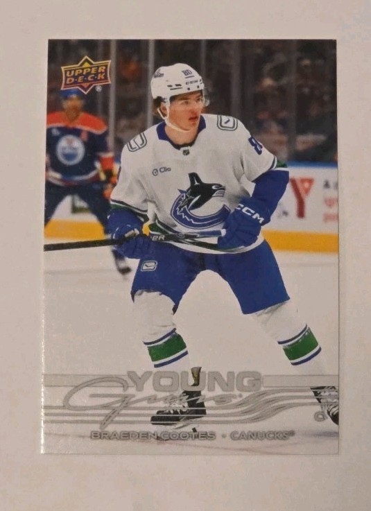 2025-26 Upper Deck Series 2 Braeden Cootes !!JUMBO!! Young Guns #497 Canucks 