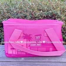 NWT Trader Joe  s 2025 Pink Reusable Insulated Mini Lunch Cooler Tote Bag