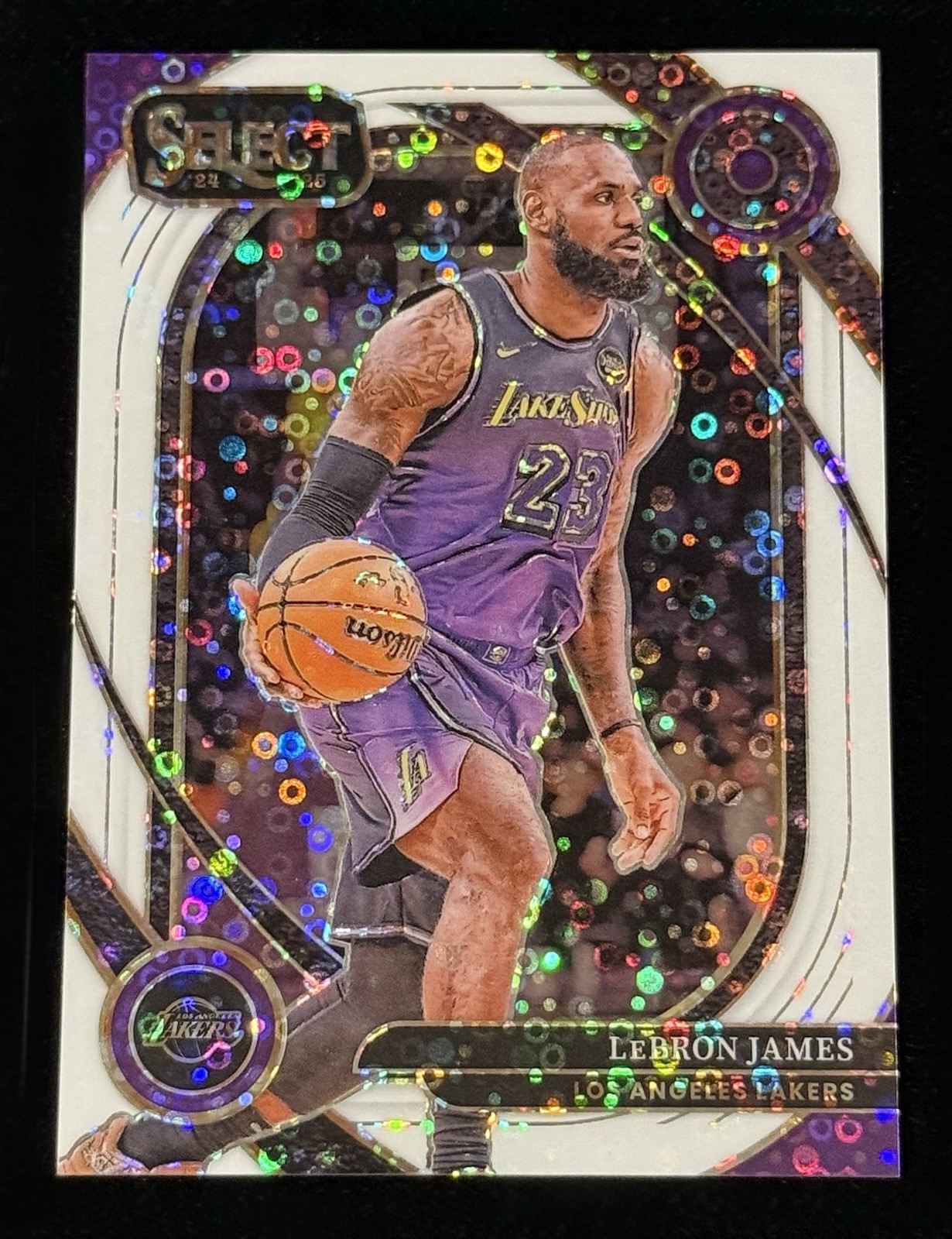 Lebron James 2024-25 Select #241 White Disco Prizm Courtside SP #’d/75