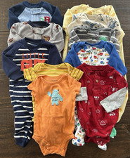 Baby Boy Size 3 Months Clothes Mixed Lot of 10 Pieces Mostly Carter's Bundle