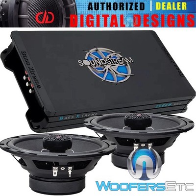 pkg DD AUDIO E-X6.5B 6.5'' SPEAKERS + BXT4.2000 4-CHANNEL CLASS AB AMPLIFIER NEW