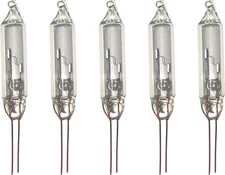 12 Volt Mini Christmas Replacement Bulbs for Incandescent String Lights, Pinched
