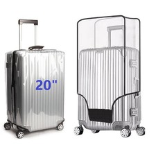 Clear PVC Suitcase Cover Protectors Transparent Luggage Cover Waterproof Whee...