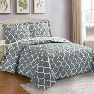 Royal Hotel Meridian Oversized Coverlet Set Queen Size   Luxury Queen Quil