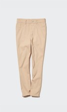 NWT UNIQLO Ultra Stretch High-Rise Cropped Leggings Pants Beige Women XXS 2XS