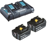 Makita 2X BL1850B Akku 5,0 Ah 18V Li-Ion + DC18RD DoppelschnellladegeräT