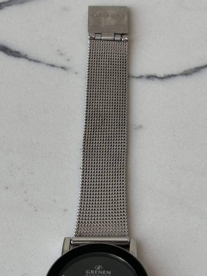 Reloj Grenen Dinamarca Acero Damas, Malla Milanesa, Raro De Colección Regalos Para Ella Foto 3 de 4