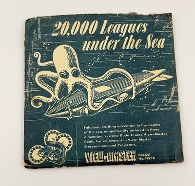 Jules Verne Fantasy Submarine Octopus View Master 3 Reel Packet Viewmaster
