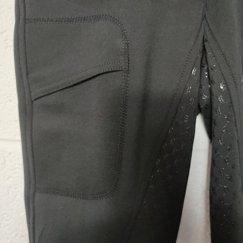 Holland Cooper Burghley Thermal Riding Leggings. UK Size 10. Black  - Afbeelding 4 van 12
