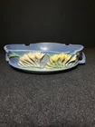 Roseville pottery Freesia blue console bowl 1945 467-10