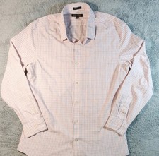 Banana Republic Men  s Dress Shirt Size XL Plaid Slim Fit Button Down Non Iron