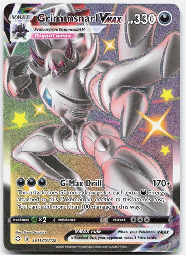 Grimmsnarl VMAX SV117/SV122 Holo Ultra Rare Shining Fates Shiny Vault Pokemon LP