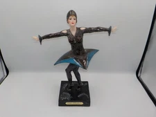 OBJET 'D ELEGANCE COLLECTION 7 VEILS DANCER RESIN PAINTED SCULPTURE
