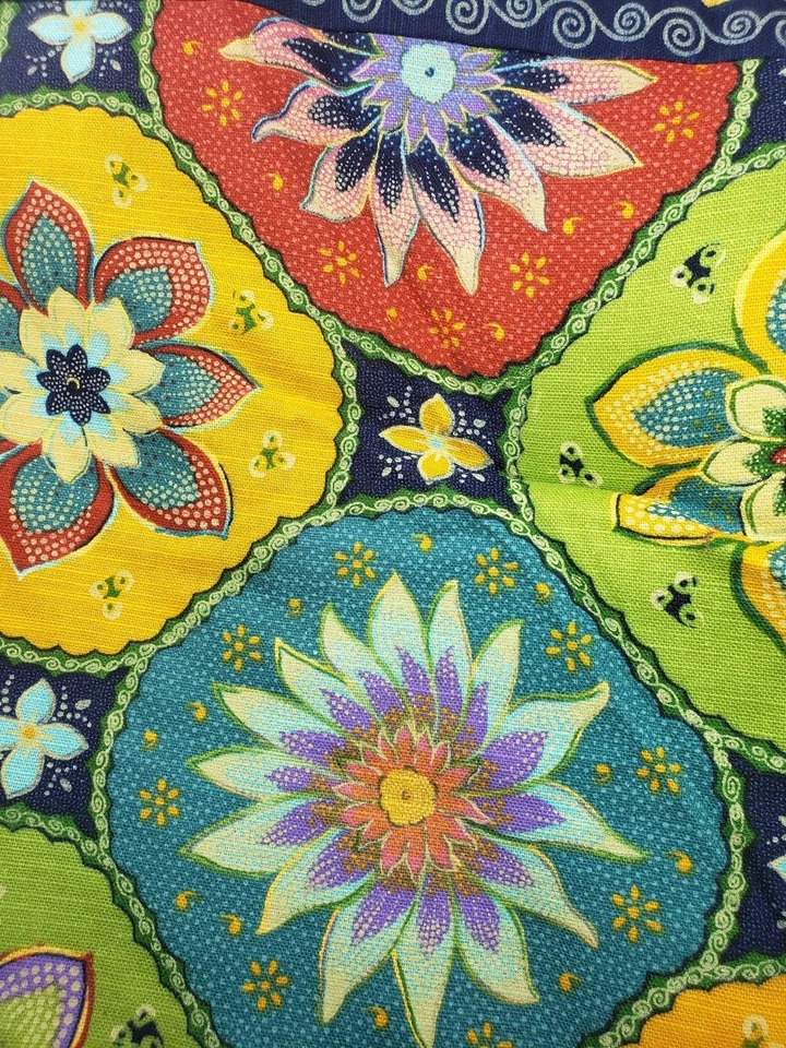 Edredón reversible vintage Tommy Hilfiger Queen floral azul marino poliéster 92" x 96 Foto 2 de 4