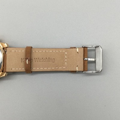 Guess Mens Watch 45mm Blue Dial Gold Tone W0580G5 Leather  display picture 3