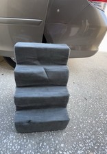 4-Step Foam Pet Stairs with Removable Washable Cover   Dog  Cat Bed/Couch Ste