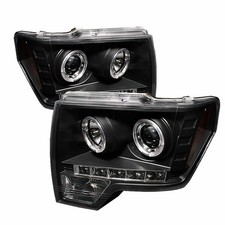 Spyder For Ford F-150 2009-2014 Projector Headlights Pair | Halogen Model LED