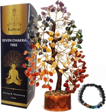 Seven Chakra Tree of Life, Crystal Tree for Positive Energy, 7 Chakra Tree, Feng