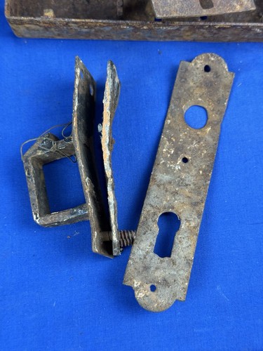 5 19thC. Early American PA Dutch Elbow Latch, Spoon Handle DOOR Hardware, Parts - Picture 10 of 22