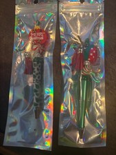 A Christmas Custom Beaded Holiday Pen Stocking Stuffers Gift 2-pack