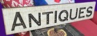 hard to find 26" x 5 1/4" carved wood ANTIQUES wall / shelf SIGN rustic — photo 2