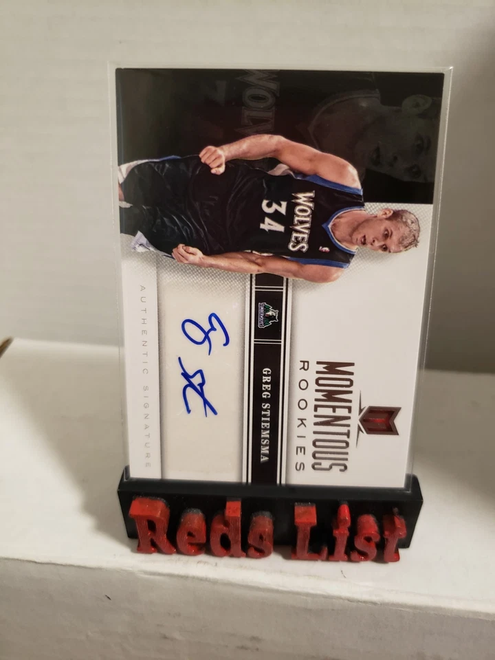 2012 Panini Momentum Momentous Rookie Auto #41 Greg Stiemsma Timberwolves - Image 4 of 4