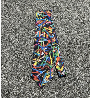 Ralph Marlin Men's Novelty Golf Tees Multicolor Woven Polyester Classic Tie 1994