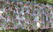 Christmas Chickadee Valance Bird Pinecone Holly Berry Farmhouse Holiday Curtain