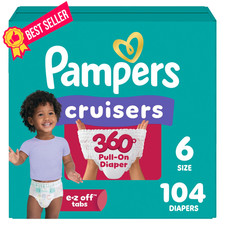 Pampers Diapers - Cruisers 360 - Size 6, 104 Count, 360